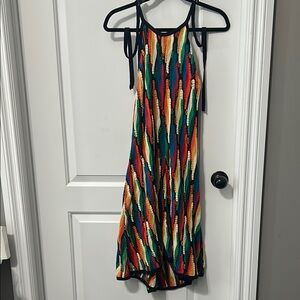 COOGI Red and Yellow Sleeveless Halter Sundress